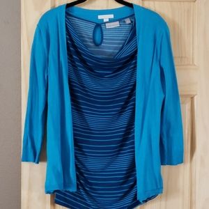 2 piece set. Top and matching cardigan .